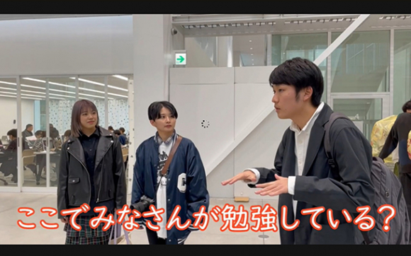 大学生が制作した愛知県内大学の広報動画の一場面