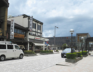 へき地とされた斐太高の最寄りの高山駅周辺=岐阜県高山市で